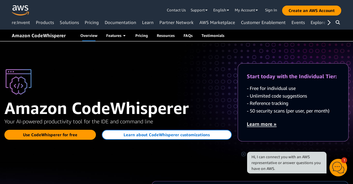 Amazon CodeWhisperer - AI SEO tool